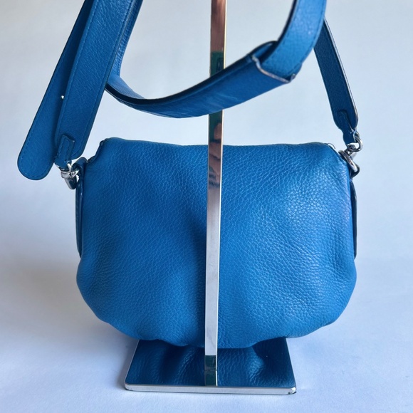 Marc Jacobs Blue Pebble Genuine Leather Crossbody Shoulder Bag - Picture 6 of 15